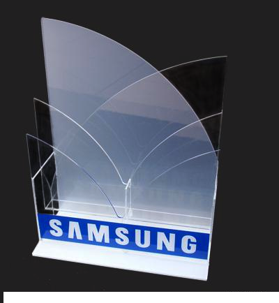 Mẫu kệ mica đựng tờ rơi